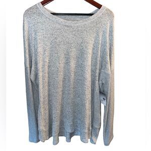 Xersion NWT long sleeved grey neutral sweater women’s size XXL